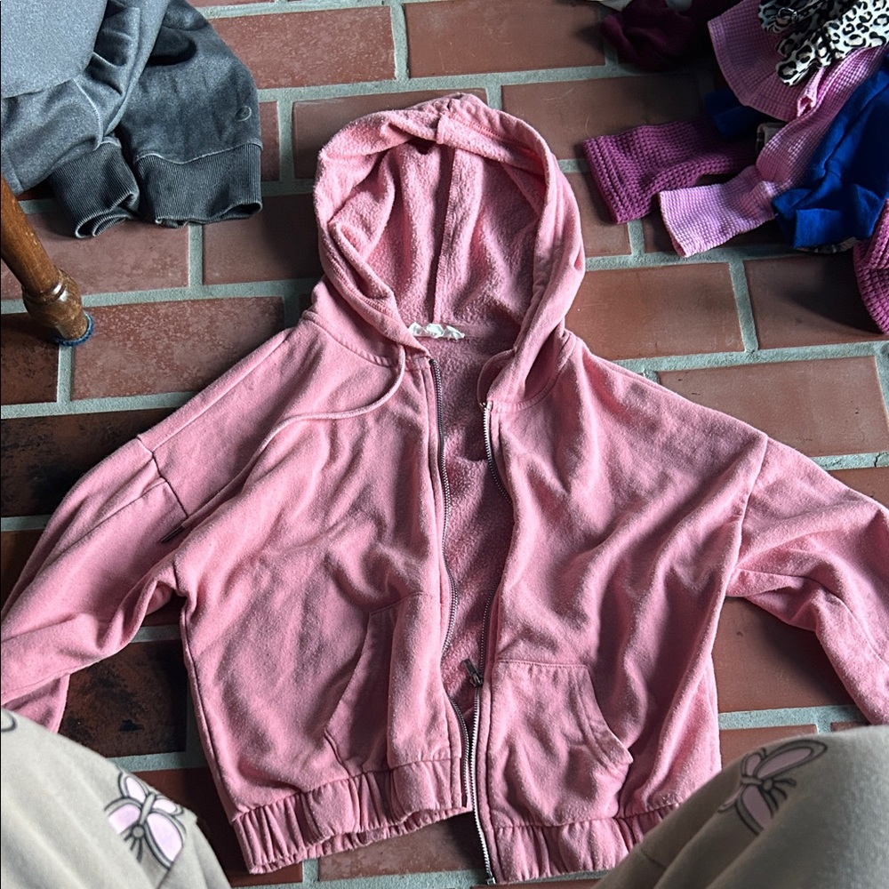 Pink Rose Pink Hoodie Sweatshirt